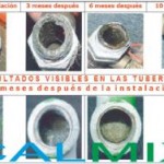 Resultados visibles, eliminacion de la cal en sus tuberias